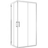 SENSEA Box doccia con ingresso angolare Easy H 190 cm x L 70 cm in vetro, sp. 6 mm vetro senza finitura / trasparente cromo
