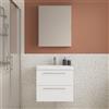 SENSEA Mobile da bagno sospeso sotto lavabo L 60 x H 58 x P 33 cm bianco laminato lucido, 2 cassetti SENSEA Remix