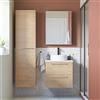 SENSEA Mobile da bagno sospeso sotto lavabo L 60 x H 58 x P 48 cm rovere laminato opaco, 2 cassetti SENSEA Remix