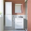 SENSEA Mobile da bagno sospeso sotto lavabo L 60 x H 73 x P 48 cm bianco laminato lucido, 3 cassetti SENSEA Remix