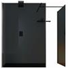 Leroy Merlin Box doccia walk-in Wens, vetro fumè 6 mm, 66-68 -H 200 cm, profilo nero