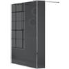 Leroy Merlin Box doccia walk-in Wens, vetro fumè 6 mm, H 200 cm, profilo cromo