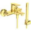 Ideal Standard Rubinetto per vasca getto laminare cristallino Concept Air per muro oro spazzolato IDEAL STANDARD