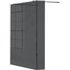 Leroy Merlin Box doccia walk-in Wens, vetro fumè 6 mm, H 200 cm, profilo nero