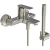 Ideal Standard Rubinetto per vasca getto laminare cristallino Concept Air per muro argento spazzolato IDEAL STANDARD