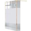 Leroy Merlin Box doccia walk-in Wens, vetro serigrafato 6 mm, H 200 cm, profilo dorato