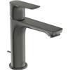 Ideal Standard Rubinetto per lavabo a canna media getto laminare cristallino Concept Air grigio spazzolato satinato IDEAL STANDARD H 17 cm