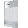 Leroy Merlin Box doccia walk-in Wens, vetro serigrafato 6 mm, H 200 cm, profilo cromo