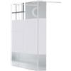 Leroy Merlin Box doccia walk-in Wens, vetro serigrafato 6 mm, H 200 cm, profilo bianco