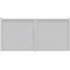 Alba Cancello manuale battente Maia120 Close ALBA in alluminio bianco, apertura centrale, L 300 x H 190 cm