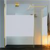 Leroy Merlin Box doccia walk-in Wens, vetro serigrafato 6 mm, H 200 cm, profilo dorato