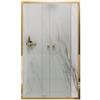 Leroy Merlin Porta doccia L 101 cm x H 195 cm per nicchia in vetro trasparente SP. 6 mm, profilo dorato, serie Record