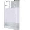 Leroy Merlin Box doccia walk-in Wens, vetro serigrafato 6 mm, H 200 cm, profilo nero