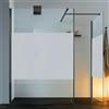 Leroy Merlin Box doccia walk-in Wens, vetro serigrafato 6 mm, H 200 cm, profilo nero