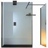 Leroy Merlin Box doccia walk-in Wens, vetro 6 mm, 66-68 H 200 cm, profilo nero