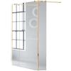 Leroy Merlin Box doccia walk-in Wens, vetro 6 mm, H 200 cm, profilo dorato