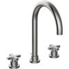 HUBER Rubinetto per lavabo Los Angeles HUBER H 3 fori cromato satinato HUBER H 28 cm