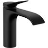Hansgrohe Rubinetto per lavabo a canna media getto a cascata d'acqua Vivenis nero verniciato opaco HANSGROHE H 20.5 cm