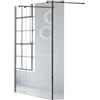 Leroy Merlin Box doccia walk-in Wens, vetro 6 mm, H 200 cm, profilo nero