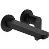 Hansgrohe Rubinetto per lavabo a canna media getto laminare cristallino Rebris S nero verniciato opaco HANSGROHE H 11.5 cm