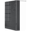 Leroy Merlin Box doccia walk-in Wens, vetro fumè 6 mm, H 200 cm, profilo cromo