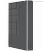 Leroy Merlin Box doccia walk-in Wens, vetro fumè 6 mm, H 200 cm, profilo bianco
