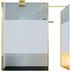 Leroy Merlin Box doccia walk-in Wens, vetro serigrafato 6 mm, H 200 cm, profilo dorato