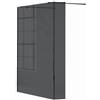 Leroy Merlin Box doccia walk-in Wens, vetro fumè 6 mm, H 200 cm, profilo nero