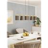 EGLO Lampadario Moderno Almeida marrone paralume marrone 5x E27 Ø0cm EGLO