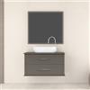 BADEN HAUS Specchio con illuminazione integrata Tiffany BADEN HAUS L 98 x H 90 x P 4 cm grigio