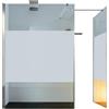 Leroy Merlin Box doccia walk-in Wens, vetro serigrafato 6 mm, H 200 cm, profilo cromo