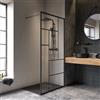 SENSEA Box doccia walk-in Studio, vetro 8 mm, L 97-98.5 cm x H 200 cm, profilo nero