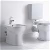 Leroy Merlin Coppia sanitari distanziato scarico a pavimento D-code WC: P 65 x L 35.5 x H 38.5 cm, bidet: P 38.5 x L 35.5 x H 38.5 cm