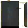 Leroy Merlin Box doccia walk-in Wens, vetro fumè 6 mm, H 200 cm, profilo dorato
