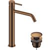 SANYCCES Rubinetto per lavabo getto laminare cristallino Loop oro rosa spazzolato lucido SANYCCES