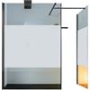 Leroy Merlin Box doccia walk-in Wens, vetro serigrafato 6 mm, H 200 cm, profilo nero