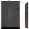 Leroy Merlin Box doccia walk-in Wens, vetro fumè 6 mm, H 200 cm, profilo bianco