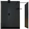 Leroy Merlin Box doccia walk-in Wens, vetro fumè 6 mm, H 200 cm, profilo nero