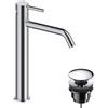 SANYCCES Rubinetto per lavabo collo alto LOOP cromo SANYCCES con piletta