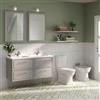 Leroy Merlin Coppia sanitari distanziato scarico a pavimento Washington WC: P 70.5 x L 36 x H 40 cm, bidet: P 58 x L 36 x H 40 cm