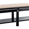 USAG Banco da lavoro fisso USAG, piano in legno con 2 cassetti, L 200 x H 86 x P 70 cm