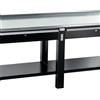 USAG Banco da lavoro fisso USAG, piano in acciaio con 2 cassetti, L 200 x H 86 x P 70 cm