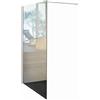 Leroy Merlin Box doccia walk-in Wens, vetro 6 mm, H 200 cm, profilo bianco