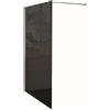 Leroy Merlin Box doccia walk-in Wens, vetro fumè 6 mm, H 200 cm, profilo cromo