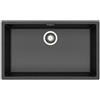 PYRAMIS Lavello sottotop 1 vasca in fibra di vetro nero PYRAMIS Mistral L 40 x L 70 cm