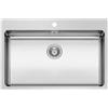 DELINIA Lavello integrato 1 vasca in inox argento DELINIA Zeria Plus L 50.5 x L 76 cm