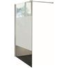 Leroy Merlin Box doccia walk-in Wens, vetro serigrafato 6 mm, H 200 cm, profilo cromo