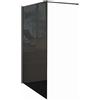 Leroy Merlin Box doccia walk-in Wens, vetro fumè 6 mm, H 200 cm, profilo nero