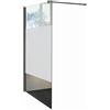 Leroy Merlin Box doccia walk-in Wens, vetro serigrafato 6 mm, H 200 cm, profilo nero