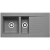 DELINIA Lavello integrato 1.5 vasche in resina grigio DELINIA Scirocco L 50 x L 100 cm, reversibile